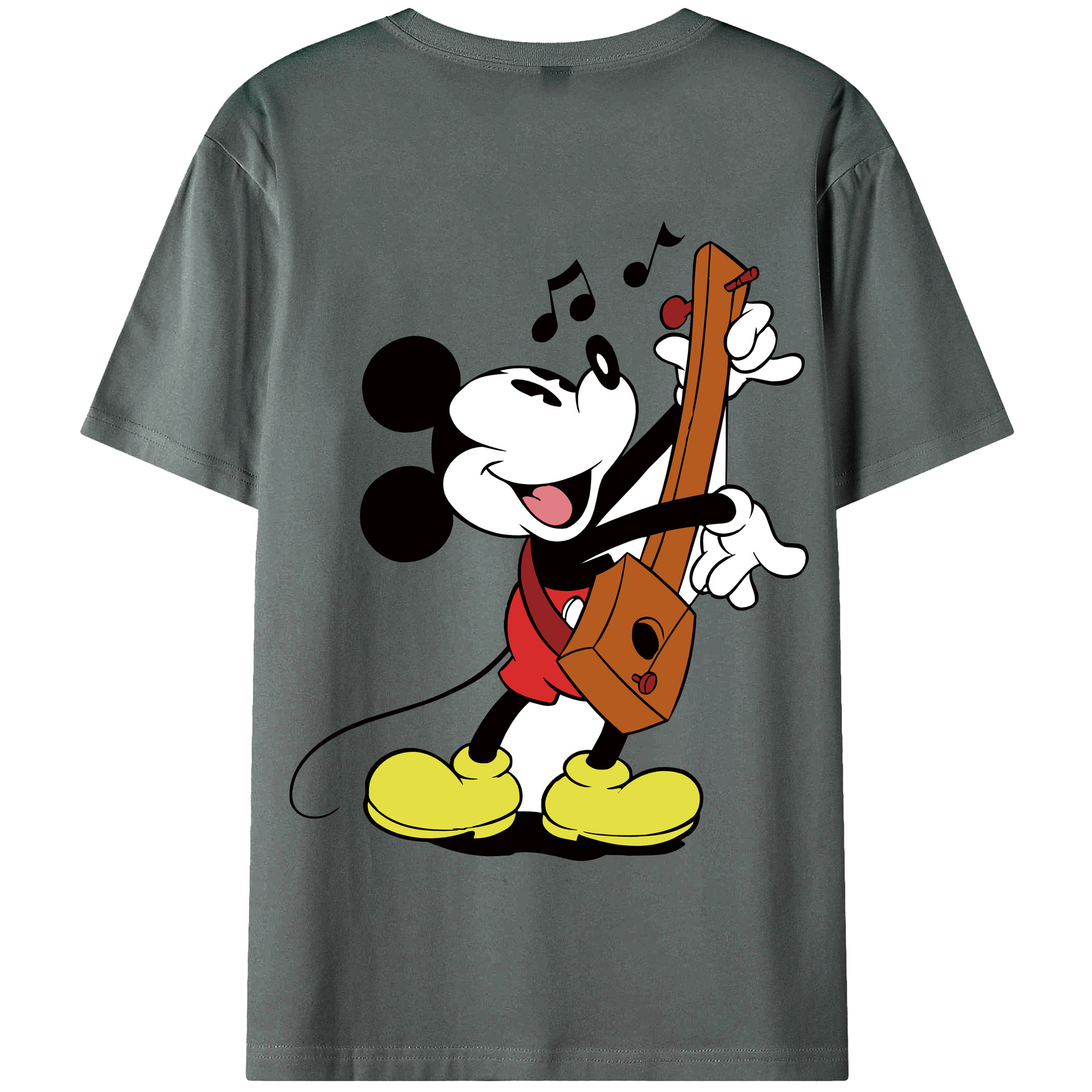 （画像用） ミッキーマウス Mickey Mouse 綿100％半袖Tシャツ（背面プリント）
